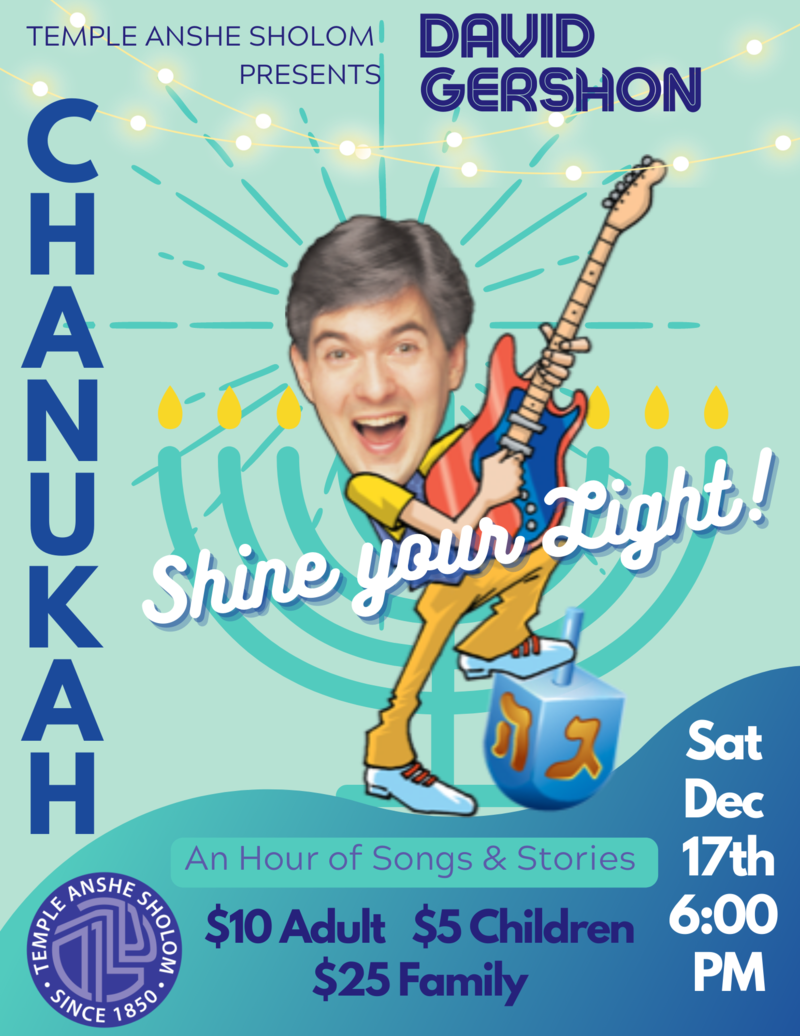 Banner Image for Shine Your Light! DAVID GERSHON Chanukah Event for Families